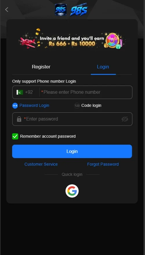 98S Game Login